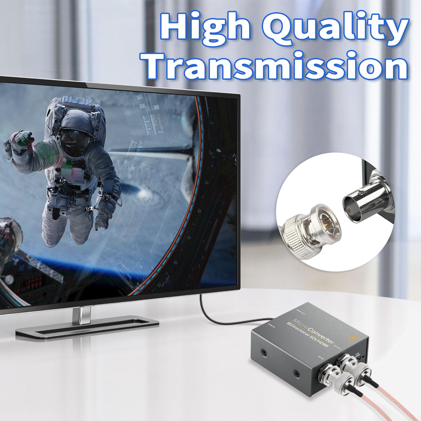 Superbat Superbat 3G HD SDI BNC Cable 3ft - 75 Ohm for Cameras & 4K/8K Video Equipment (2 Pack) - View 4 of 8