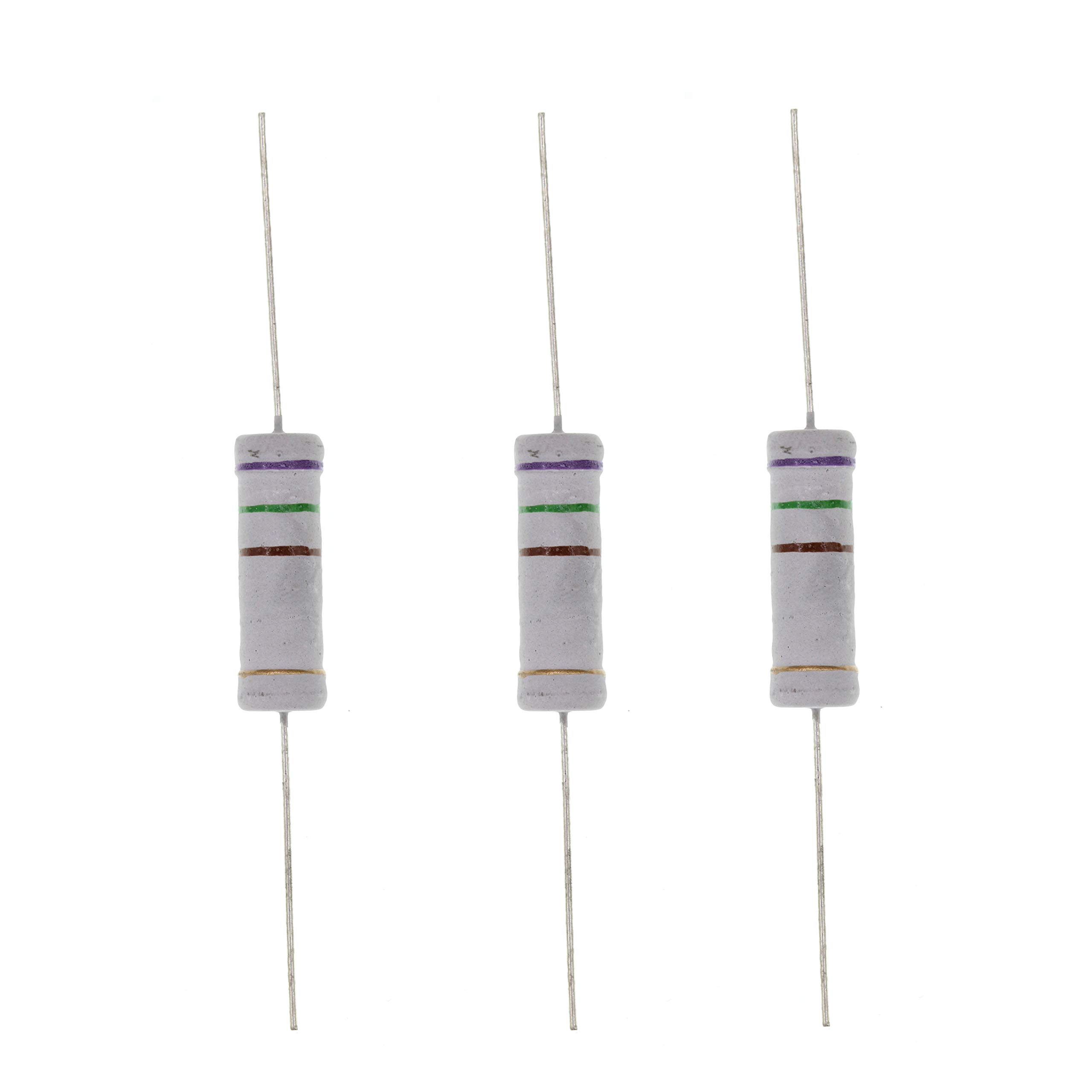 HUABAN 10PCS 5W 750 Ohm 5 Percent Metal Oxide Film Resistor for Reliable Performance