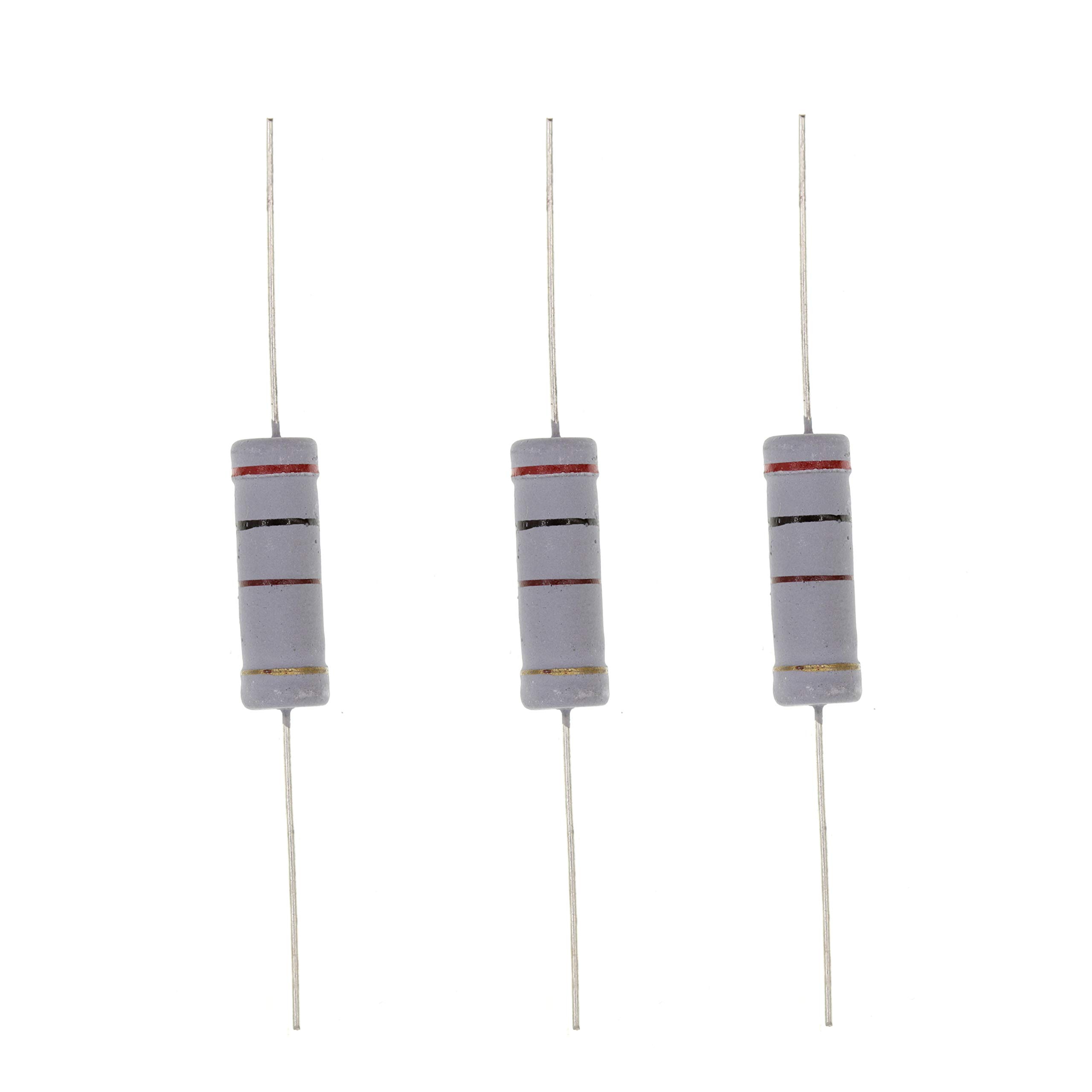 HUABAN 10PCS 5W 200 Ohm 5 Percent Metal Oxide Film Resistor for Reliable Performance and Durability