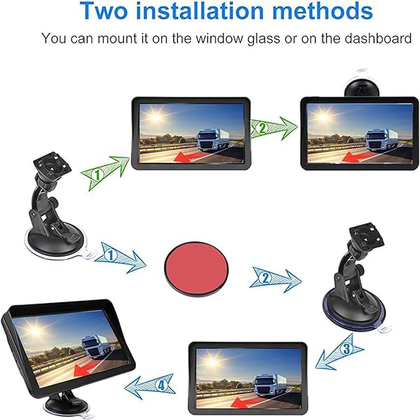 LONGRUF "2024 GPS Navigator for Car & Truck - 9" Touch Screen, Voice Guidance, Custom Routing & Safety Alerts" - View 7 of 9