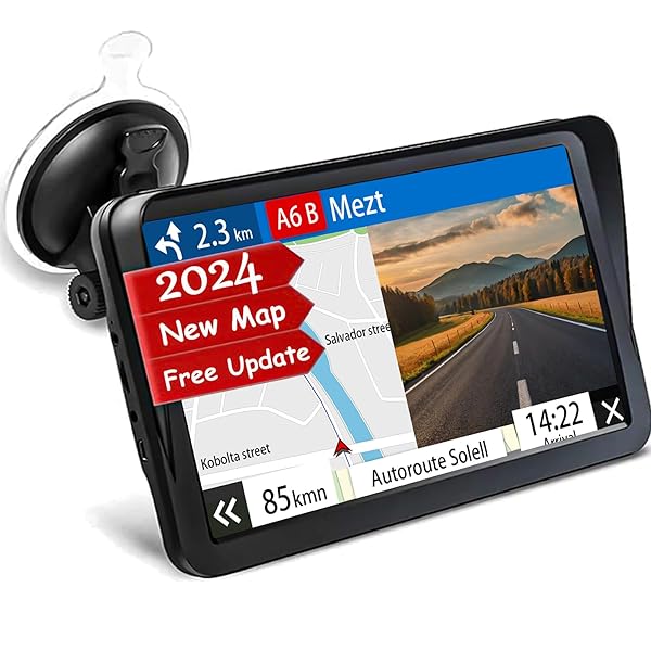 LONGRUF "2024 GPS Navigator for Car & Truck - 9" Touch Screen, Voice Guidance, Custom Routing & Safety Alerts" - View 3 of 9