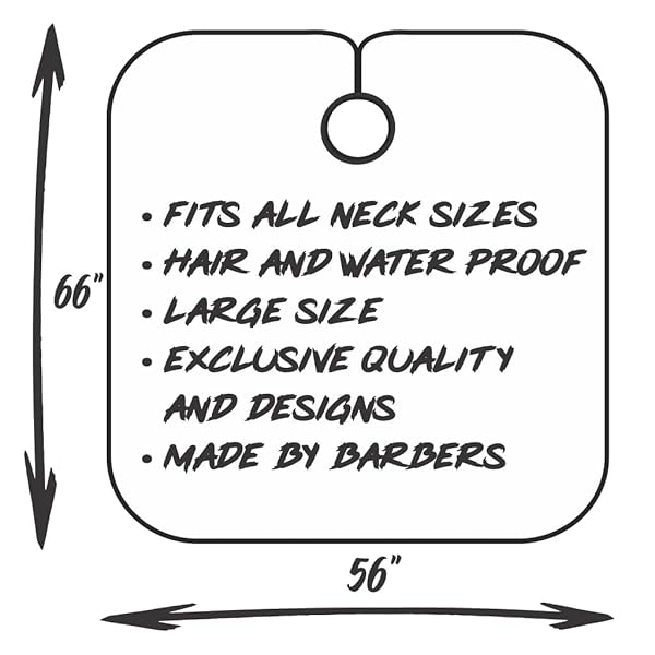 King Midas Empire Barber Capes Hair Cutting Capes King Midas Moses Edition Red and White for Professional Use - View 7 of 7