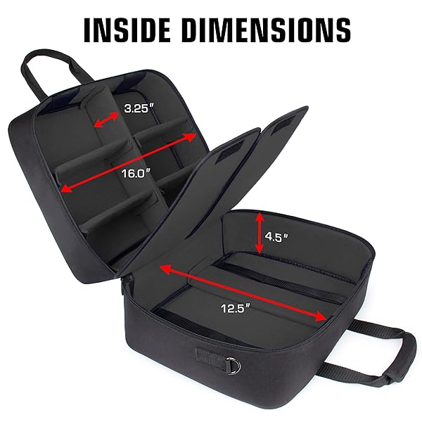 USA Gear USA Gear PS5 Carrying Case - Travel Bag for PlayStation 5 & Slim, Adjustable Interior for Controllers & Games (Black) - View 4 of 10