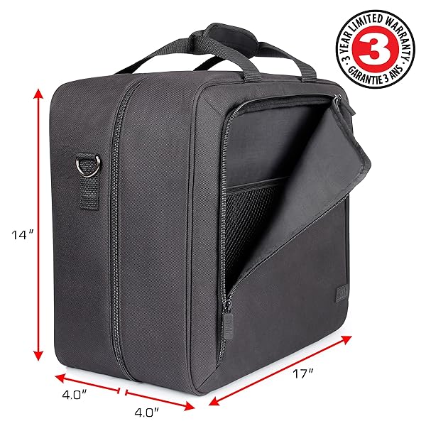 USA Gear USA Gear PS5 Carrying Case - Travel Bag for PlayStation 5 & Slim, Adjustable Interior for Controllers & Games (Black) - View 9 of 10