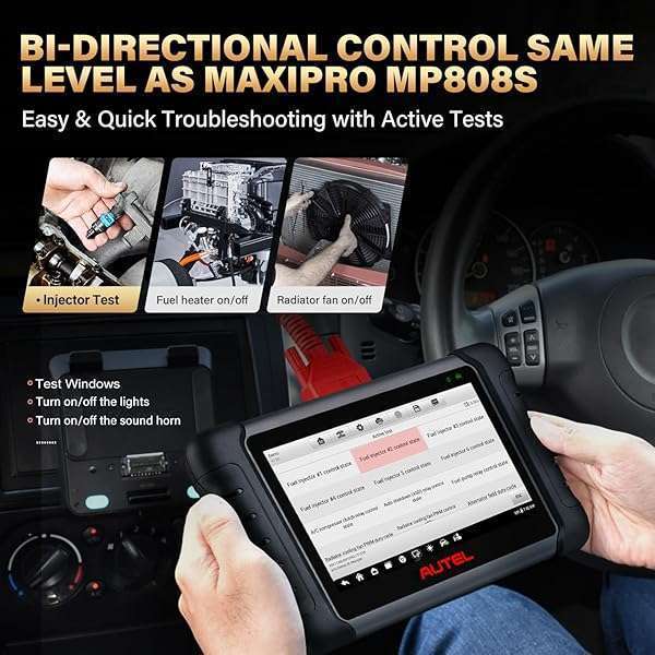 Autel Autel MaxiCheck MX808S Scanner: 2024 Bidirectional Tool with 3000+ Active Tests & 28+ Services for All Systems - View 7 of 11