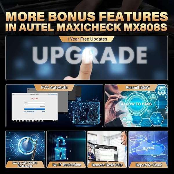 Autel Autel MaxiCheck MX808S Scanner: 2024 Bidirectional Tool with 3000+ Active Tests & 28+ Services for All Systems - View 11 of 11
