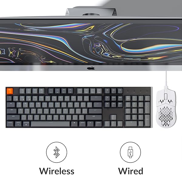 Keychron Keychron K10: Bluetooth/Wired Mechanical Gaming Keyboard for Mac & Windows - Gateron Brown Switch, RGB Backlight, 104 Keys - View 5 of 9