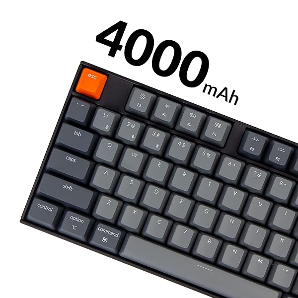 Keychron Keychron K10: Bluetooth/Wired Mechanical Gaming Keyboard for Mac & Windows - Gateron Brown Switch, RGB Backlight, 104 Keys - View 6 of 9