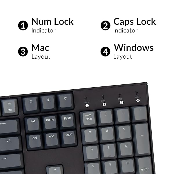 Keychron Keychron K10: Bluetooth/Wired Mechanical Gaming Keyboard for Mac & Windows - Gateron Brown Switch, RGB Backlight, 104 Keys - View 8 of 9