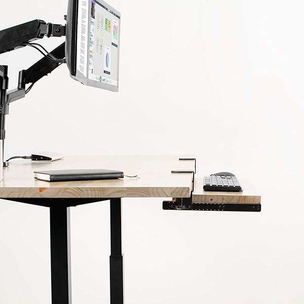 VIVO VIVO 12-Inch Rail Set for DIY Wooden Keyboard Trays - C-Clamp Mount Slider Track (MOUNT-RAIL02) - View 10 of 11