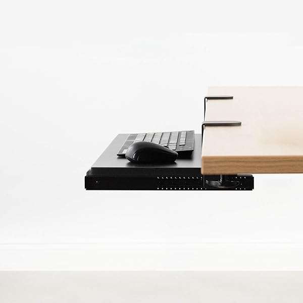 VIVO VIVO 12-Inch Rail Set for DIY Wooden Keyboard Trays - C-Clamp Mount Slider Track (MOUNT-RAIL02) - View 11 of 11