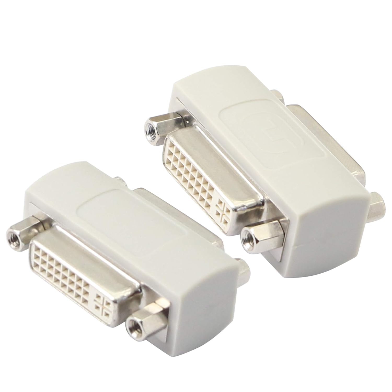 PNGKNYOCN DVI Female to Female Coupler 2-Pack DVI24+5 DVI-I Serial Cable Signal Extender for Connecting Two DVI Cables