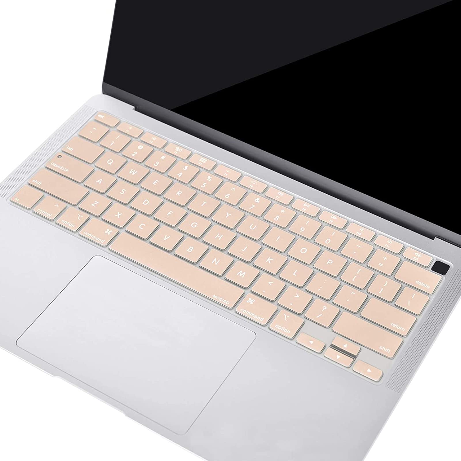 MOSISO Keyboard Cover for MacBook Air 13 inch 2022 2021 2020 A2337 M1 A2179 Waterproof Silicone Skin Camel Color - View 6 of 7