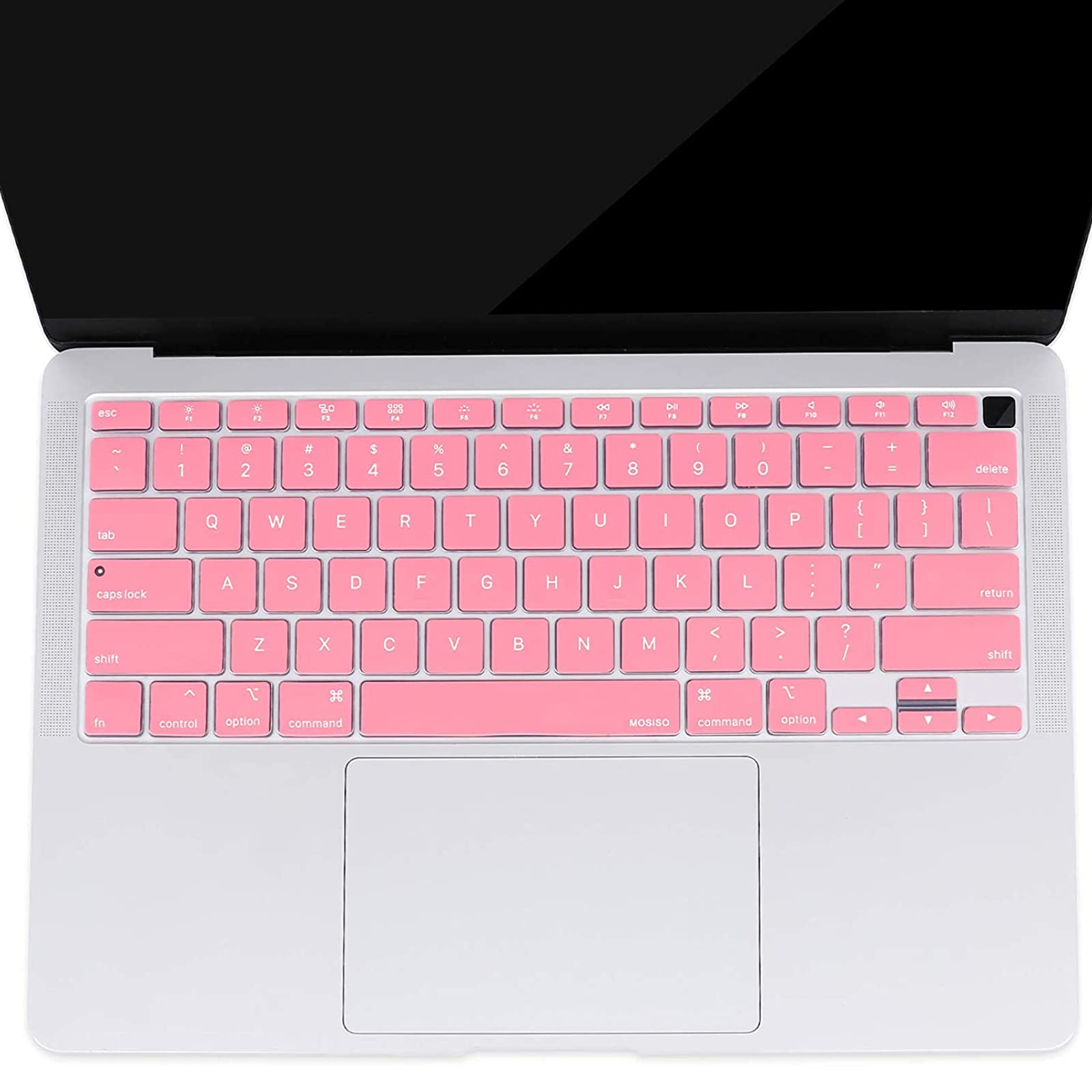 MOSISO Keyboard Cover for MacBook Air 13 inch 2020 2021 2022 A2337 M1 A2179 Waterproof Silicone Skin Pink Backlit Magic Keyboard - View 7 of 7