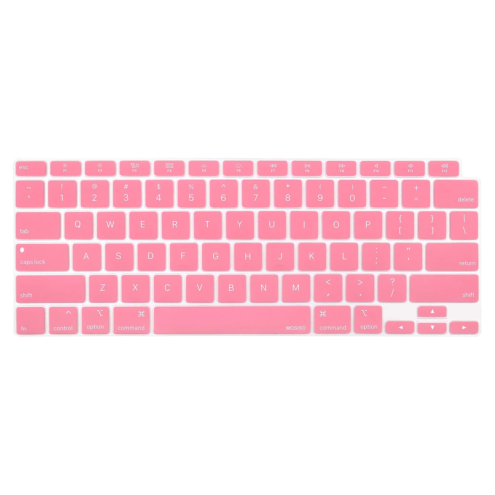 MOSISO Keyboard Cover for MacBook Air 13 inch 2020 2021 2022 A2337 M1 A2179 Waterproof Silicone Skin Pink Backlit Magic Keyboard