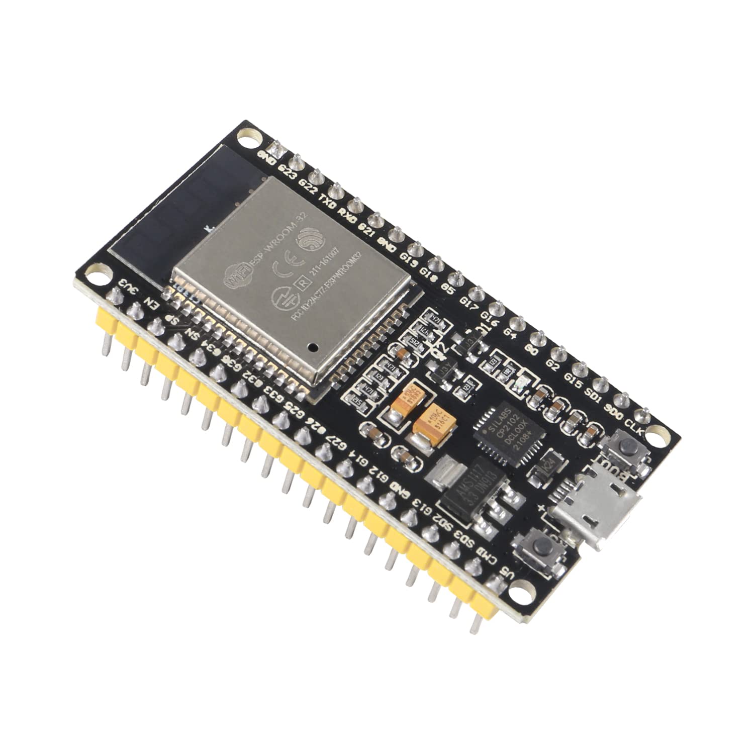 DORHEA 5PCS ESP32 38Pin Development Board ESP32S Microcontroller WiFi NodeMCU32S CP2102 Chip for Fast Prototyping and Development - View 2 of 6