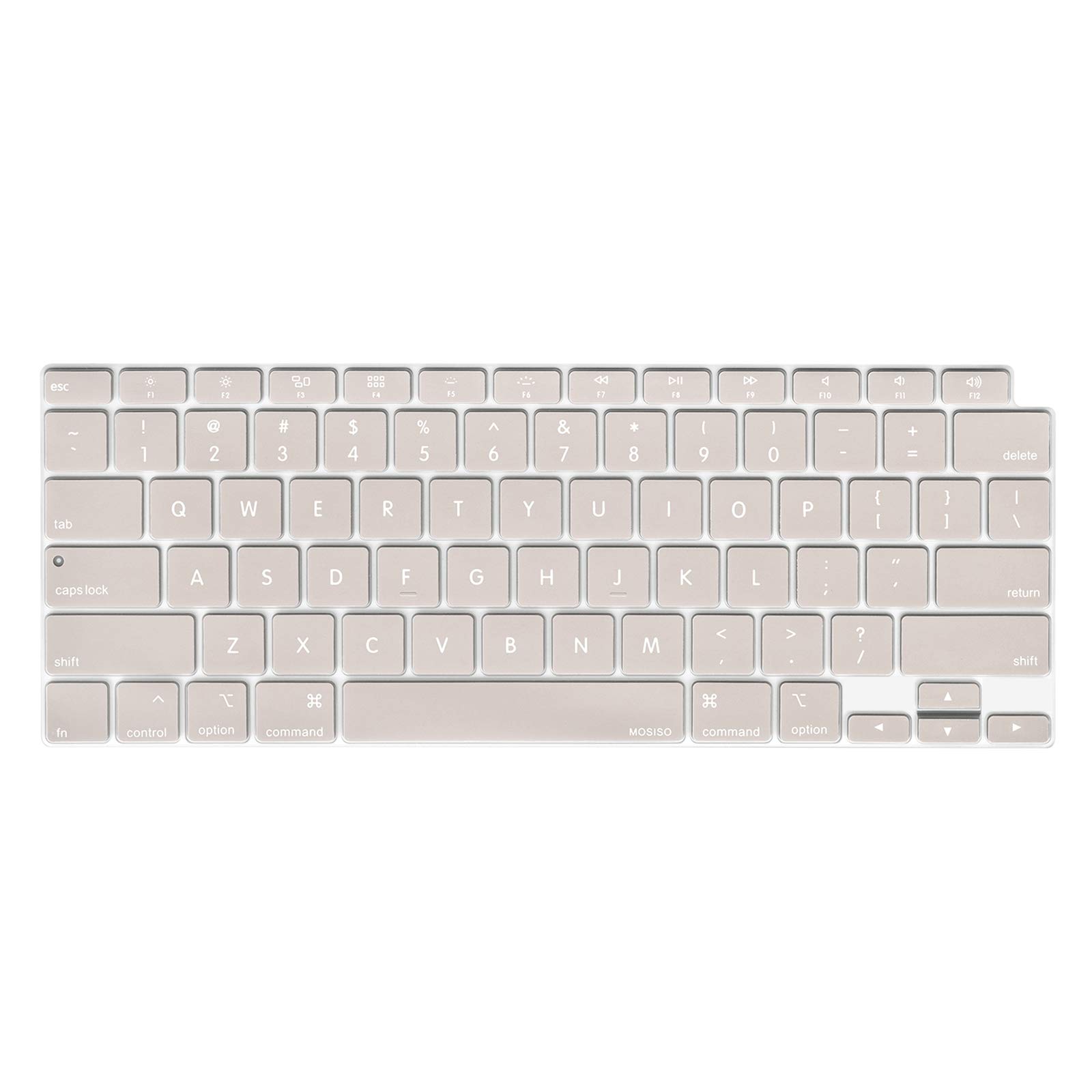 MOSISO Keyboard Cover for MacBook Air 13 inch 2022 2021 2020 A2337 M1 A2179 Waterproof Silicone Skin Rock Gray Backlit Magic Keyboard
