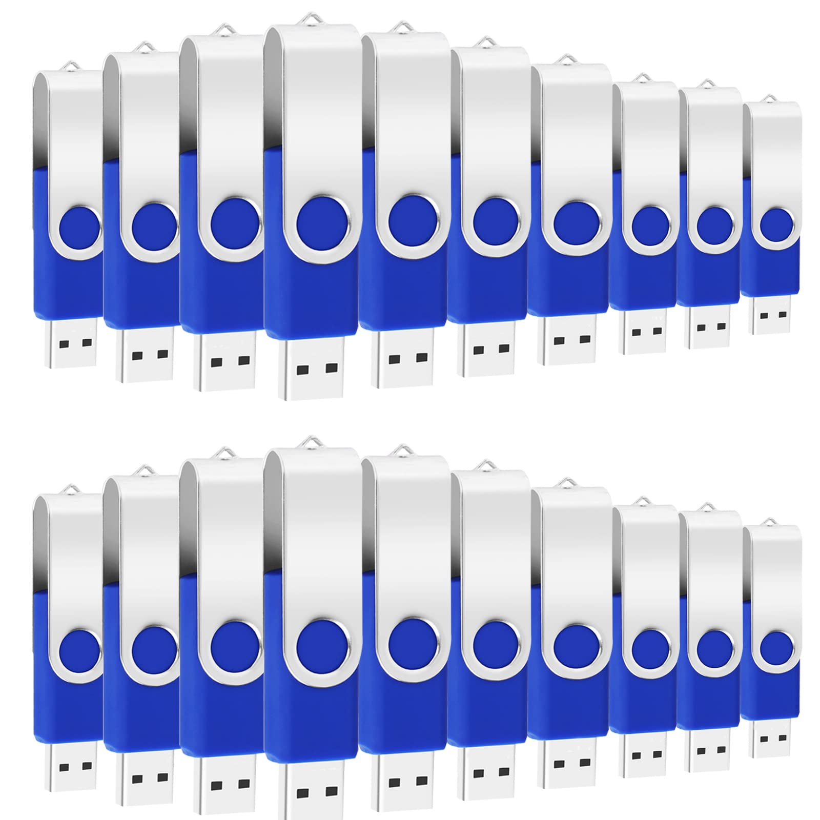 128MB Bulk Flash Drives 100 Pack EASTBULL USB 2.0 Thumb Drives for Storage Blue 100 Units