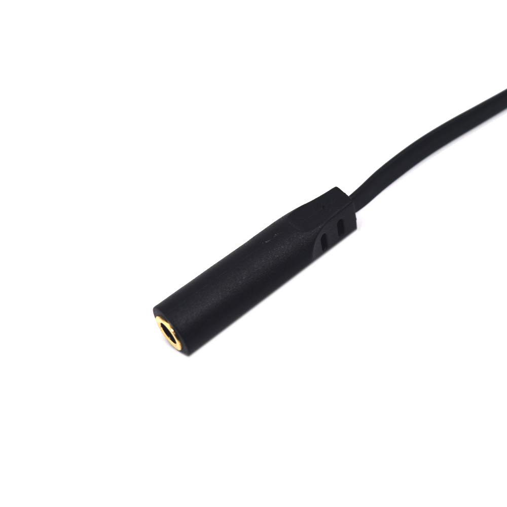 Kework 15cm 1/8 Inch 3.5mm TRS Jack Extension Audio Flat Cable 2 Pack 90 Degree Angle Male to Female Headphone AUX Cord - View 3 of 6