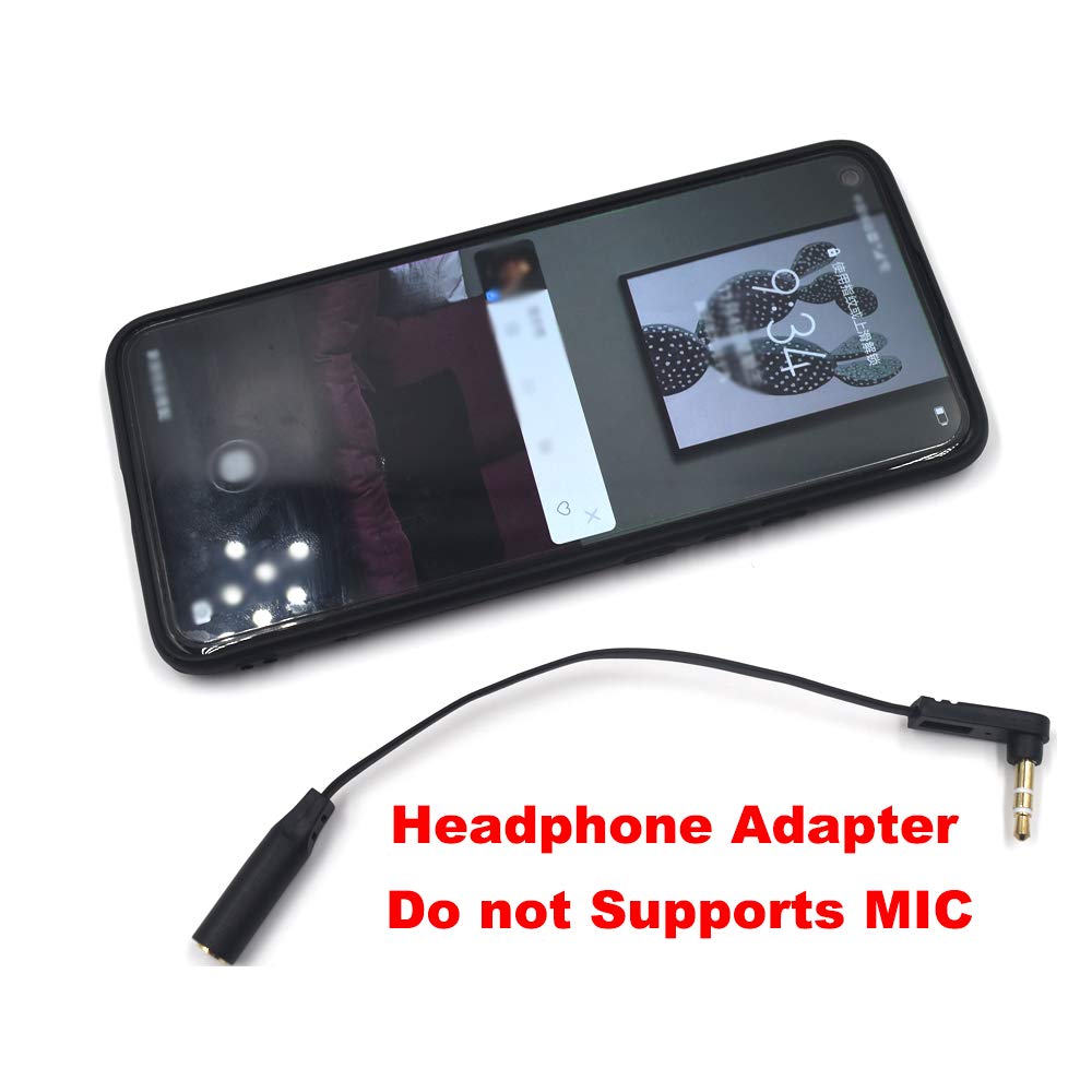 Kework 15cm 1/8 Inch 3.5mm TRS Jack Extension Audio Flat Cable 2 Pack 90 Degree Angle Male to Female Headphone AUX Cord - View 6 of 6