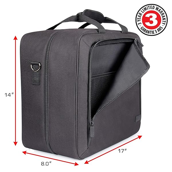 USA Gear USA Gear Portable Projector Case - Fits Epson 1060, GooDee 2020, YABER Y30 & More - Scratch Resistant & Customizable Interior - View 11 of 11