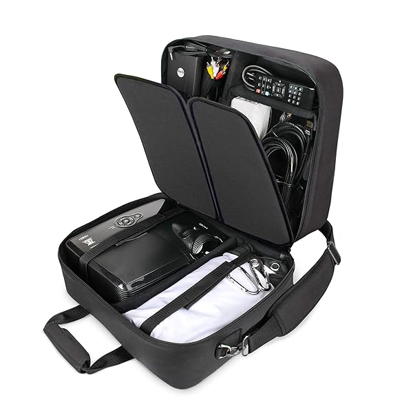 USA Gear USA Gear Portable Projector Case - Fits Epson 1060, GooDee 2020, YABER Y30 & More - Scratch Resistant & Customizable Interior - View 2 of 11