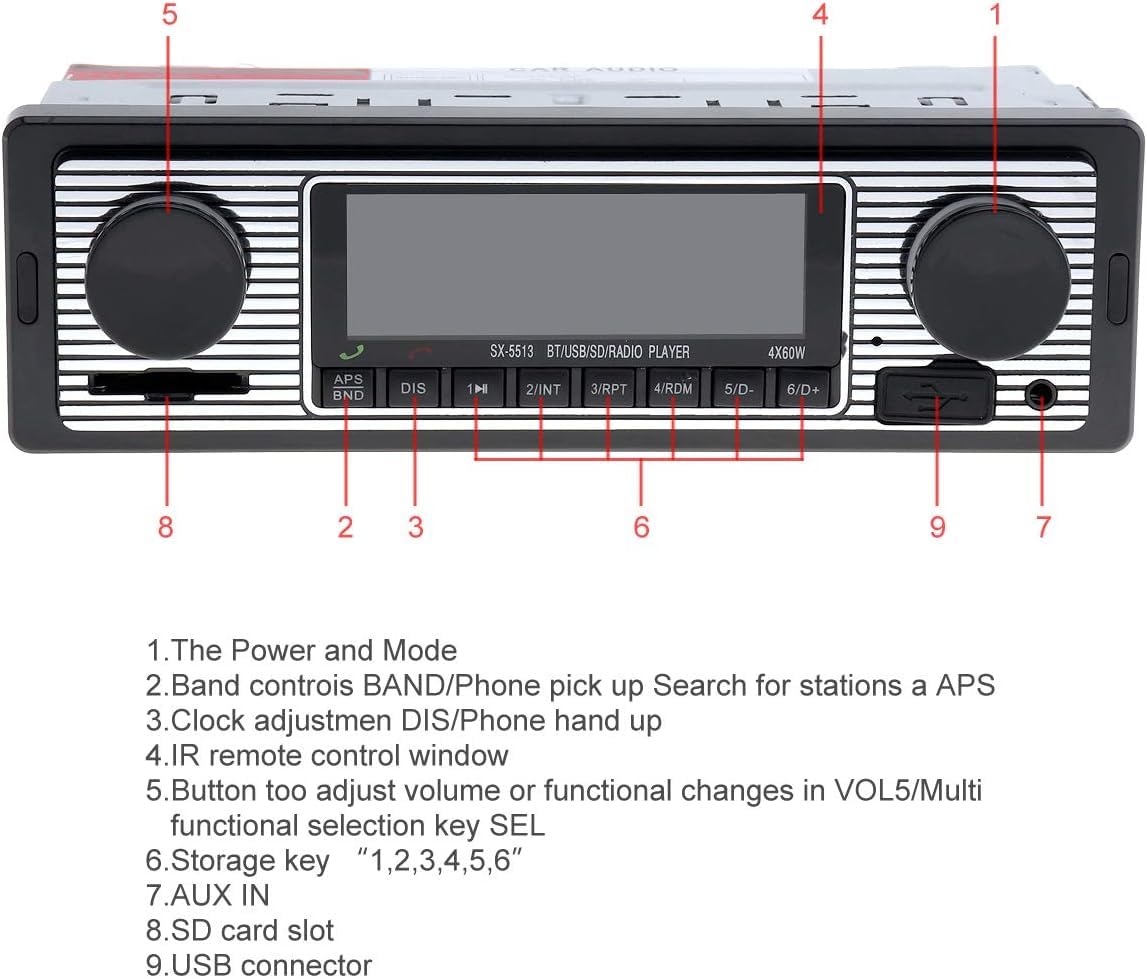ePathChina 12V Bluetooth Car Radio MP3 Player Vehicle Stereo Audio FM USB SD AUX Remote Control - View 8 of 9