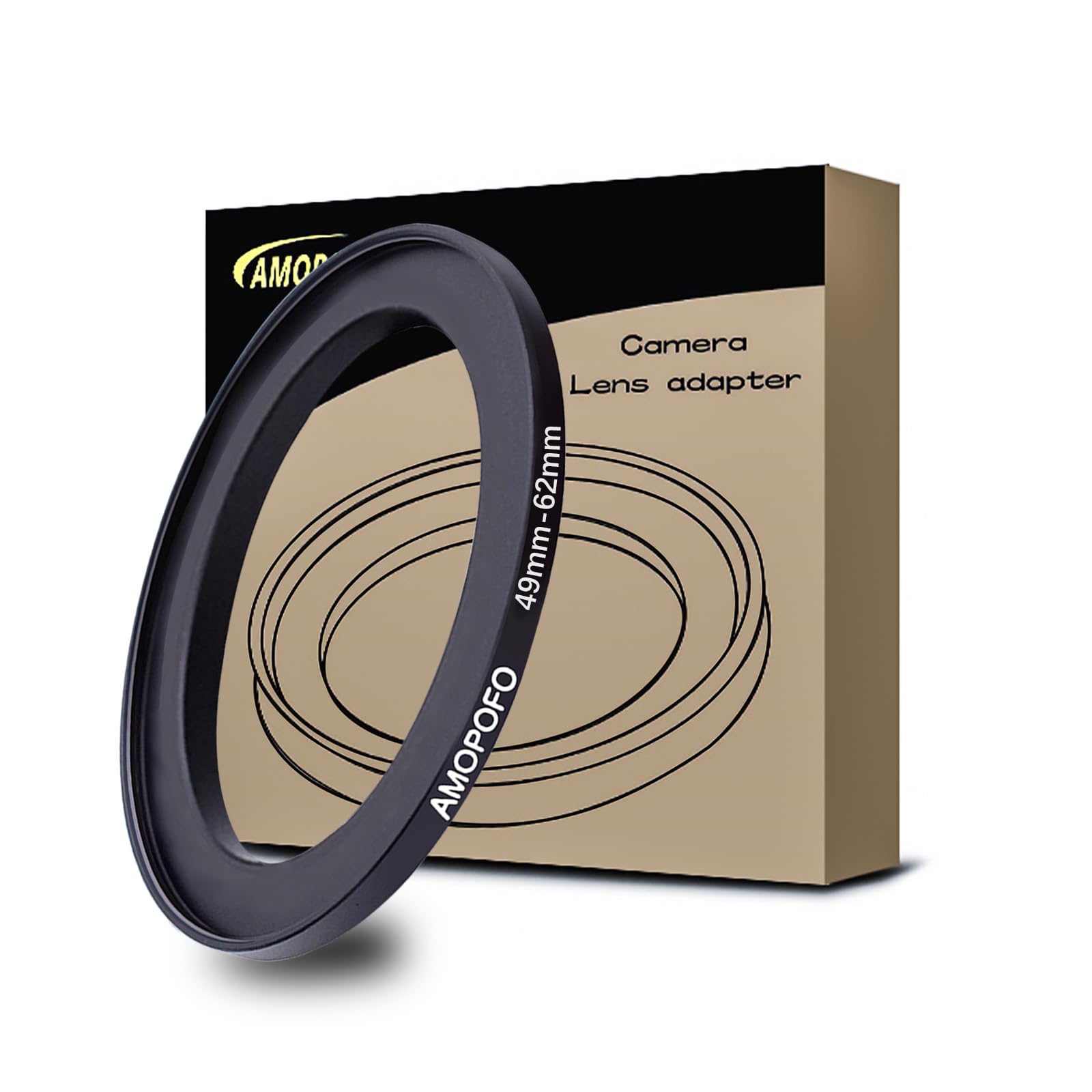 49mm to 62mm Step Up Ring Filter Adapter for All Brands Compatible with UV ND CPL Metal Filters