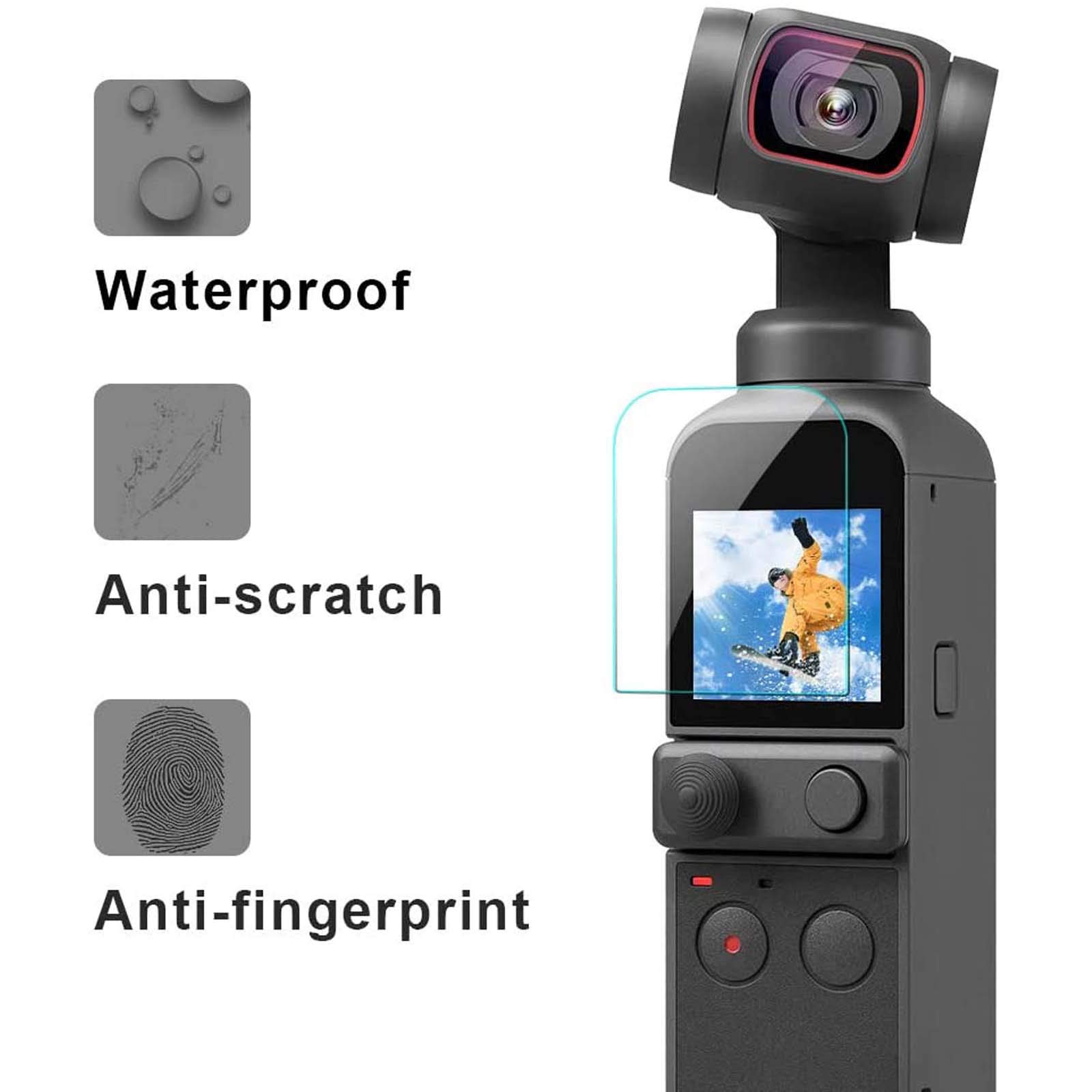 PCTC 4 Pack Lens and LCD Screen Protector for DJI Osmo Pocket 2 Camera Ultra Clear Tempered Glass Full Coverage Edge to Edge - View 5 of 7