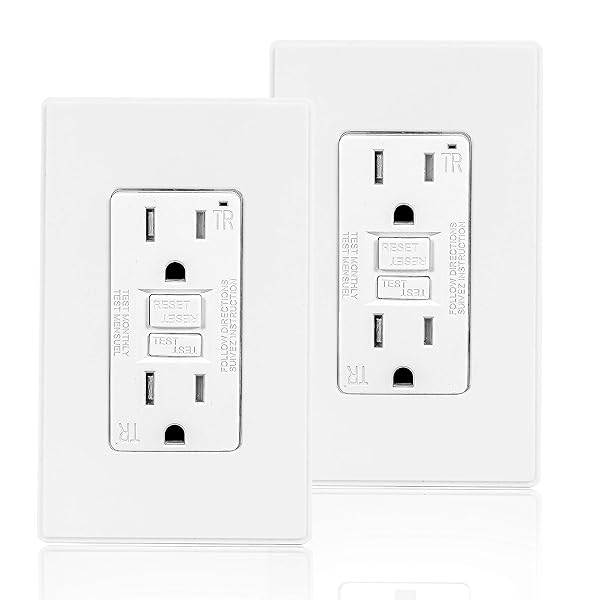 Buy Coby 15 Amp GFCI Outlet - Dual Receptacle, Tamper Resistant, LED Indicator, UL Listed (Pack of 2) - Safe & Stylish!