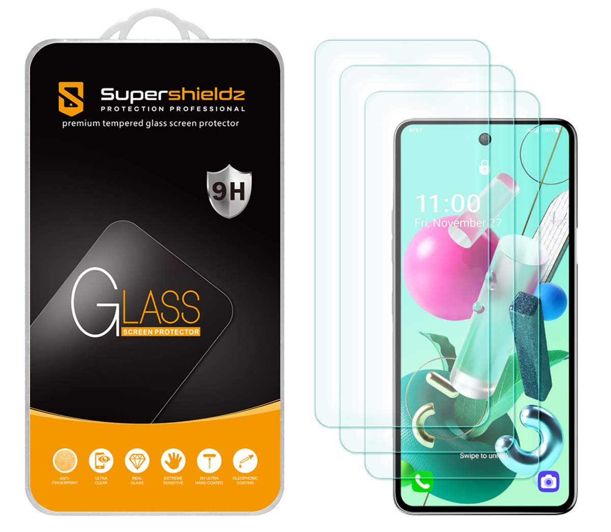 Supershieldz 3 Pack Tempered Glass Screen Protector for LG K92 5G Anti Scratch Bubble Free Protection