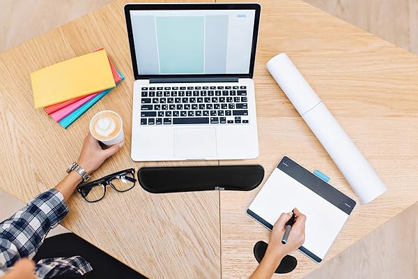 IFINE iFine Gel Memory Foam Keyboard and Mouse Wrist Rest Pad Cushion for Computer and Laptop Support Black - View 8 of 8