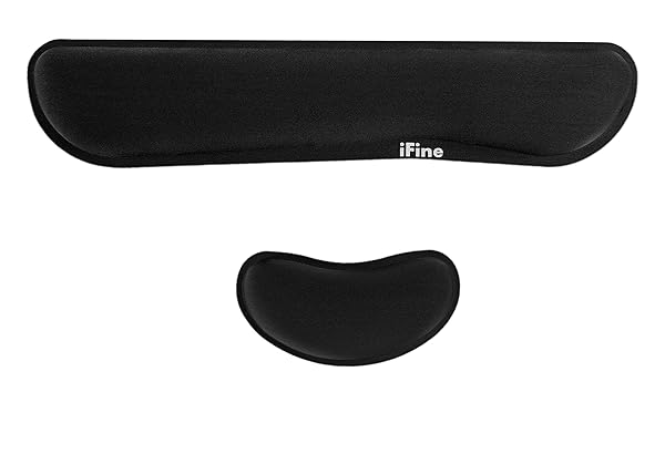 IFINE iFine Gel Memory Foam Keyboard and Mouse Wrist Rest Pad Cushion for Computer and Laptop Support Black - View 2 of 8