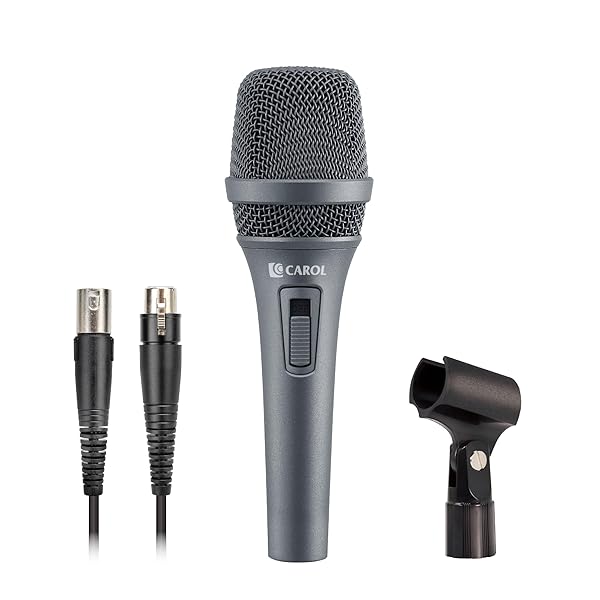 CAROL CAROL AC-900S Supercardioid Dynamic Vocal Microphone for Singing & Studio - 14.8ft XLR Cable Included