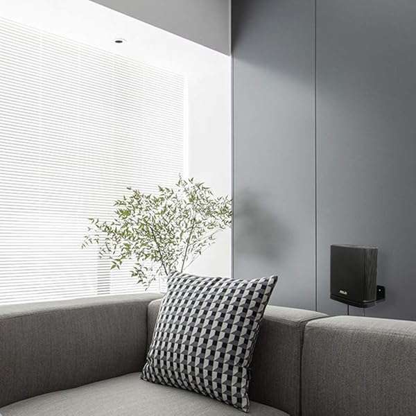 VOMENC VOMENC Wall Mount Holder for ASUS ZenWiFi AX AC (XT8/CT8/XT9) - WiFi 6 Wall Bracket Stand (Black, 1 Pack) for Tri-Band Mesh System - View 5 of 9