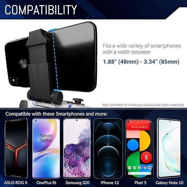 Orzly Orzly PS5 Controller Mobile Gaming Clip: Adjustable Phone Mount for DualSense Controller - View 7 of 9