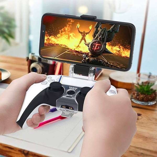 Orzly Orzly PS5 Controller Mobile Gaming Clip: Adjustable Phone Mount for DualSense Controller - View 8 of 9