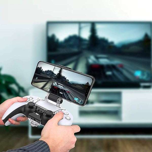 Orzly Orzly PS5 Controller Mobile Gaming Clip: Adjustable Phone Mount for DualSense Controller - View 9 of 9