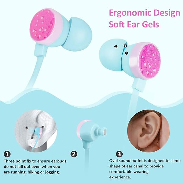 QearFun QearFun Donut Earbuds for Kids, Cute Earbud & in-ear Headphones Wired Gift for School Girls and Boys with Microphone and Lovely Earphones Storage Case - View 4 of 9
