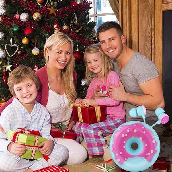 QearFun QearFun Donut Earbuds for Kids, Cute Earbud & in-ear Headphones Wired Gift for School Girls and Boys with Microphone and Lovely Earphones Storage Case - View 9 of 9