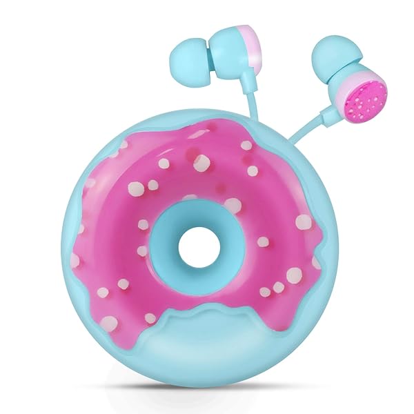 QearFun QearFun Donut Earbuds for Kids, Cute Earbud & in-ear Headphones Wired Gift for School Girls and Boys with Microphone and Lovely Earphones Storage Case - View 2 of 9