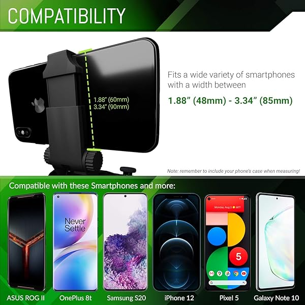 Orzly Adjustable Xbox Series X Controller Mobile Gaming Clip - Compatible Phone Mount for Xbox One & S - Carbon Black - View 8 of 8