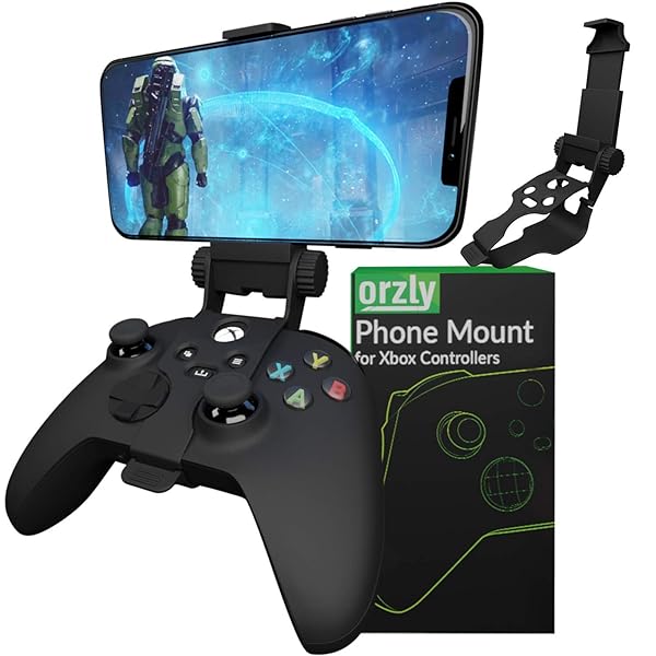 Adjustable Xbox Series X Controller Mobile Gaming Clip - Compatible Phone Mount for Xbox One & S - Carbon Black