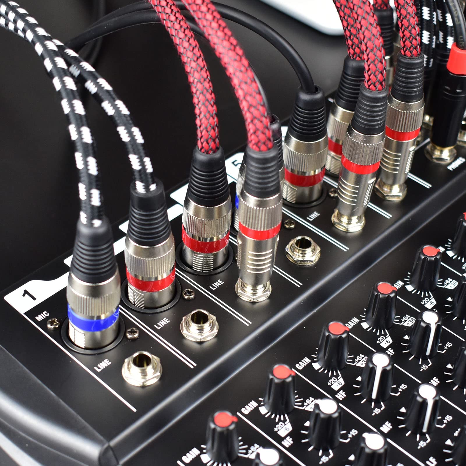 Mugteeve Mugteeve 10 Feet 3.5mm to Dual XLR Male Y Splitter Cable Noise Free Nylon Braided for Studio Monitor Speaker and Phones - View 7 of 7