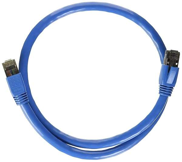 Nippon Labs Nippon Labs Cat8 RJ45 2FT Ethernet Patch Internet Network LAN Cable, Indoor/Outdoor, 24AWG Shielded Latest 40Gbps 2000Mhz, Weatherproof S/FTP for Router, PS4, PS5, Xbox, PoE, Switch, Modem (Blue) - View 2 of 2