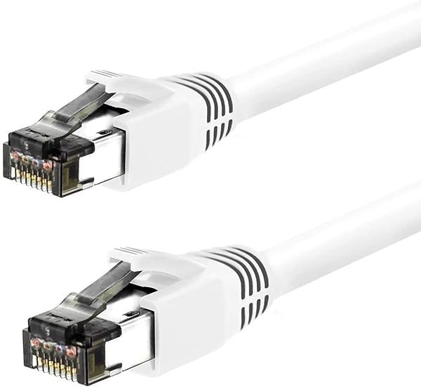 Nippon Labs Nippon Labs Cat8 RJ45 2FT Ethernet Patch Internet Network LAN Cable, Shielded Latest 40Gbps 2000Mhz, Weatherproof S/FTP for Router, PS4, PS5, Xbox, PoE, Switch, Modem (White) (60CAT8-2-24WT) - View 4 of 7