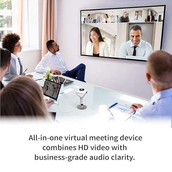 j5create j5create 360 Degree All Around Meeting Webcam - 1080P HD Video Conference Camera with High Fidelity Microphone, USB-C | for Video Conferencing, Online Classes, and Collaboration (JVCU360) - View 4 of 8