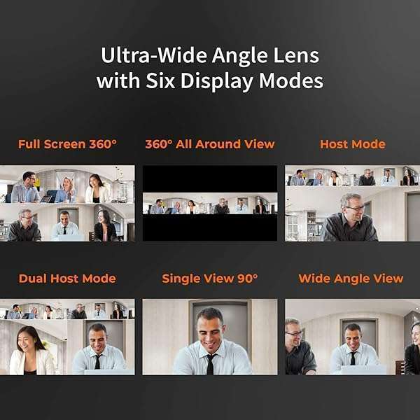 j5create j5create 360 Degree All Around Meeting Webcam - 1080P HD Video Conference Camera with High Fidelity Microphone, USB-C | for Video Conferencing, Online Classes, and Collaboration (JVCU360) - View 5 of 8