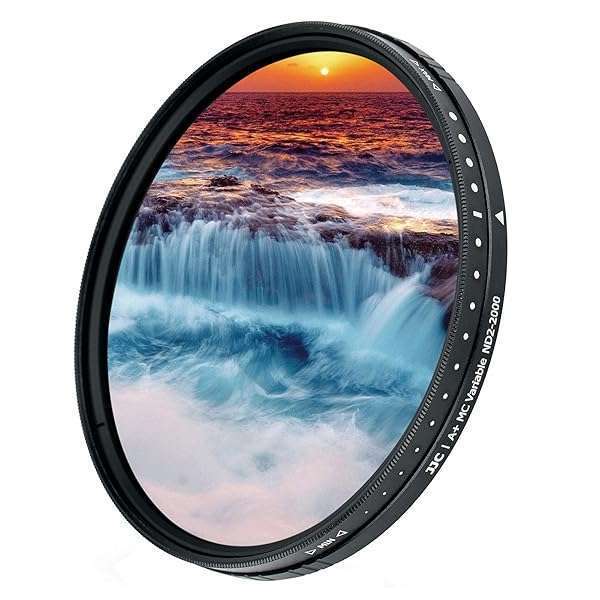 JJC 62mm ND Filter ND2-2000: Adjustable Variable Density for Nikon, Sony & Fujifilm Lenses