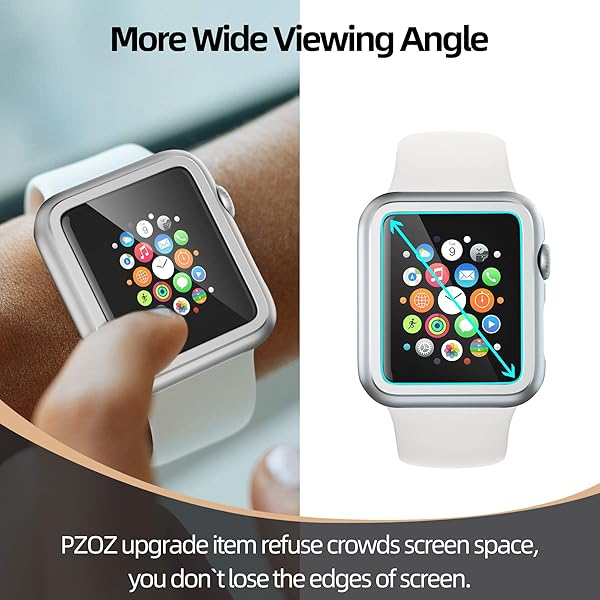 pzoz PZOZ Slim Case & Screen Protector for Apple Watch Series 3/2 - 38mm Matte Hard Cover for Men & Women - View 8 of 9